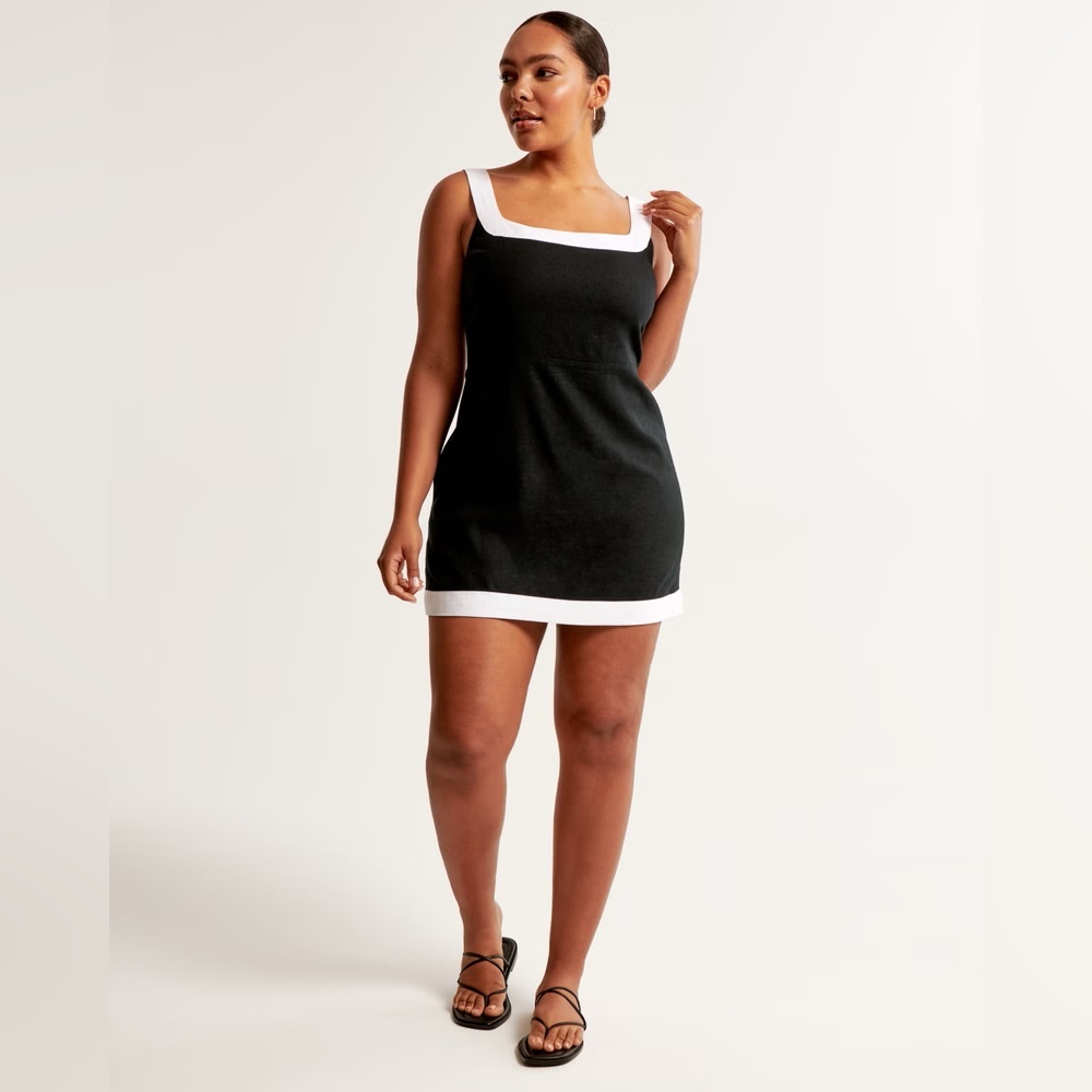 Abercrombie Black and White Sleeveless Dress